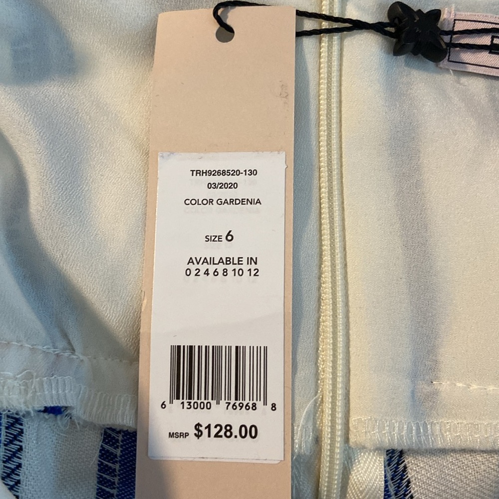 BCBGeneration NWT Blue & White Nautical Peplum Striped Sleeveless Jumpsuit 3512 - Picture 11 of 13